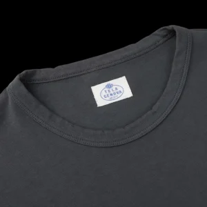 Tela Genova T-Shirts | Asphalt Grey Cotton Ls T-Shirt