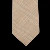 Dreaming Of Monday Ties | Beige Checked 7-Fold Super 100S Wool Tie