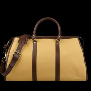 Frank Clegg Weekend Bags | Beige Cotton Canvas Hampton Travel Duffle