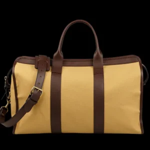 Frank Clegg Weekend Bags | Beige Cotton Canvas Signature Travel Duffle