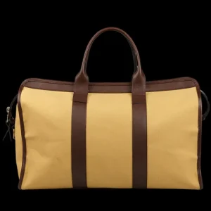 Frank Clegg Weekend Bags | Beige Cotton Canvas Signature Travel Duffle