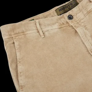 Incotex Trousers | Beige Cotton Corduroy Slacks Chinos