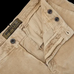 Incotex Trousers | Beige Cotton Corduroy Slacks Chinos