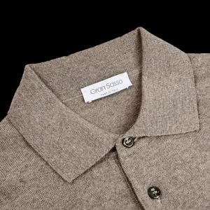 Gran Sasso Knitwear | Beige Extra Fine Merino Wool Polo Shirt