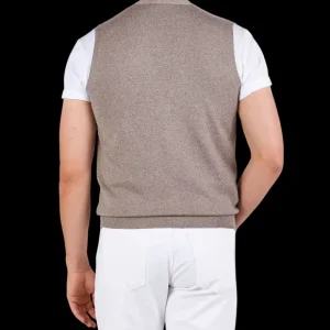 Gran Sasso Knitwear | Beige Extra Fine Merino Wool Vest