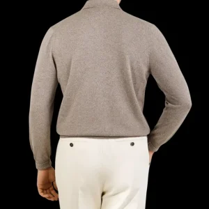 Gran Sasso Sweaters | Beige Extra Fine Merino Wool Polo Shirt