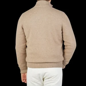 Gran Sasso Knitwear | Beige Faux Fur Lined Cashmere Blouson