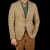 Tagliatore Blazers | Beige Houndstooth Wool Tweed Vesuvio Blazer