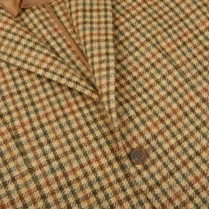 Tagliatore Blazers | Beige Houndstooth Wool Tweed Vesuvio Blazer