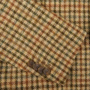 Tagliatore Blazers | Beige Houndstooth Wool Tweed Vesuvio Blazer