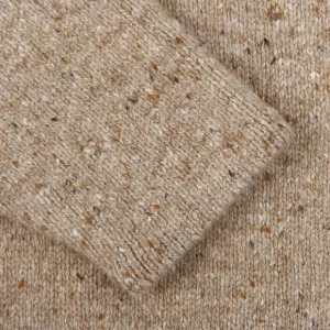 Inis Meain Knitwear | Beige Melange Wool Cashmere Carpenter Jacket