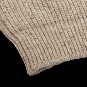 Inis Meain Knitwear | Beige Melange Wool Cashmere Boatbuilder Rollneck