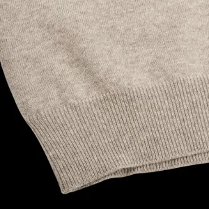 Gran Sasso Sweaters | Beige Wool Cashmere 1/4 Zip Sweater