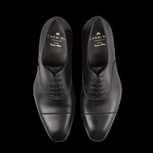 Carmina Oxfords | Black Calf Rain Captoe Rain Oxford Shoes