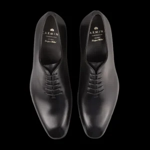 Carmina Oxfords | Black Calf Rain Wholecut Rain Oxford Shoes