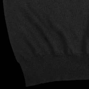 Gran Sasso Knitwear | Black Extra Fine Merino Roll Neck