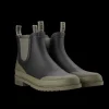 Tretorn Boots | Black Green Rubber Offroad Chelsea Boots