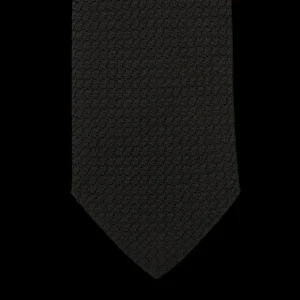 Amanda Christensen Ties | Black Grenadine Grossa Lined Silk Tie