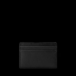 Smythson Wallets | Black Ludlow Leather Flat Card Holder