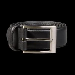 Canali Belts | Black Matt Calf Leather 35Mm Belt