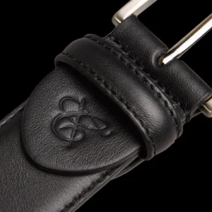 Canali Belts | Black Matt Calf Leather 35Mm Belt