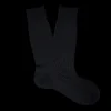 Pantherella Socks | Black Merino Wool Ribbed Ankle Socks