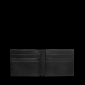 Smythson Wallets | Black Panama Leather Six Card Wallet