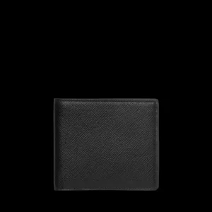 Smythson Wallets | Black Panama Leather Six Card Wallet