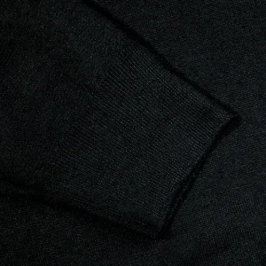 Fedeli Knitwear | Black 140S Wool Mockneck Sweater