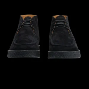 CQP Boots | Black Suede Leather Plana Boots