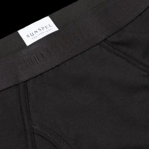 Sunspel Underwear | Black Superfine Cotton Briefs
