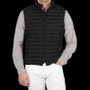 Save The Duck Outerwear | Black Technical Down Leonard Nylon Gilet