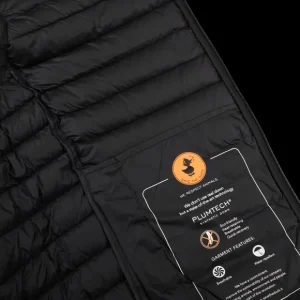 Save The Duck Outerwear | Black Technical Down Leonard Nylon Gilet