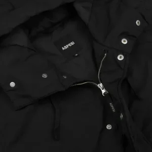 Aspesi Coats & Jackets | Black Technical Nylon Hood Parka