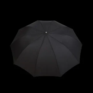 Fox Umbrellas Umbrellas | Black Telescopic Dark Maple Handle Umbrella