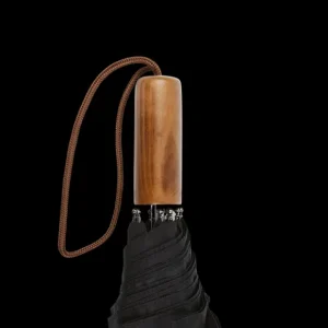 Fox Umbrellas Umbrellas | Black Telescopic Light Maple Handle Umbrella