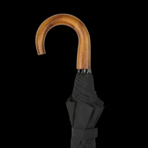 Fox Umbrellas Umbrellas | Black Telescopic Maple Handle Umbrella