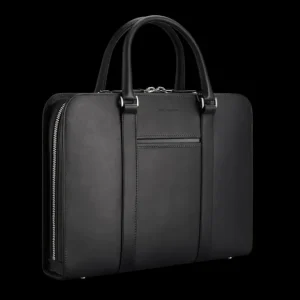 Carl Friedrik Briefcases | Black Vachetta Leather Pailissy Briefcase