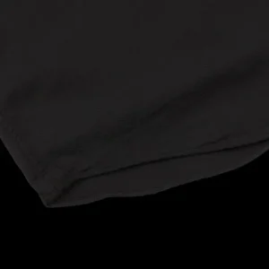 Xacus Shirts | Black Washed Cotton Twill Casual Shirt