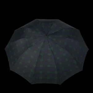 Fox Umbrellas Umbrellas | Black Watch Telescopic Leather Handle Umbrella