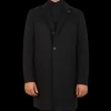 Tagliatore Outerwear | Black Wool Cashmere Tailored Coat