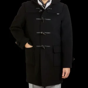 Gloverall Outerwear | Black Wool Morris Duffle Coat