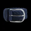 Andersons Belts | Blue Braided Suede Leather 35Mm Belt