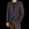 Canali Blazers | Blue Brown Zig Zag Wool Drop 6 Blazer