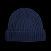 William Lockie Beanies | Blue Cashmere Ribbed Beanie