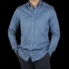 Stenströms Shirts | Blue Cotton Flannel Slimline Bd Shirt