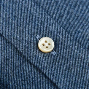 Stenströms Shirts | Blue Cotton Flannel Slimline Bd Shirt