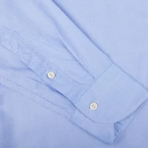 Tintoria Mattei Shirts | Blue Cotton Oxford Casual Shirt
