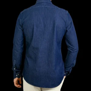 Stenströms Shirts | Blue Denim Cutaway Slimline Shirt