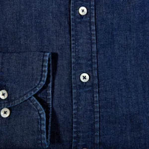 Stenströms Shirts | Blue Denim Cutaway Slimline Shirt